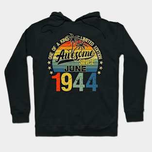 Vintage 78 Years Old June 1944 Decorations 78th Birthday Hoodie